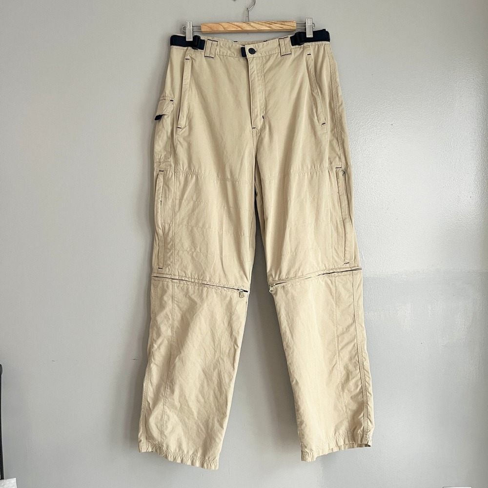 Vintage Y2K No Boundaries Cargo Pants Measures 32X30 Baggy Convertible Paratroop